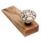 2 Pieces Golden Ceramic Floral Wooden Door Stopper